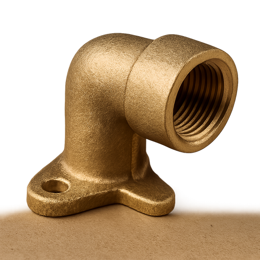Elbow, Brass, Drop Ear, Female Threaded, Lead Free, 1/2"