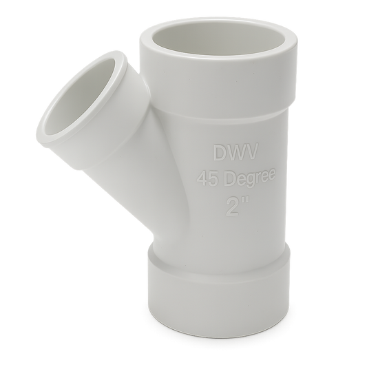 Wye, PVC DWV (45 Degree), 2"