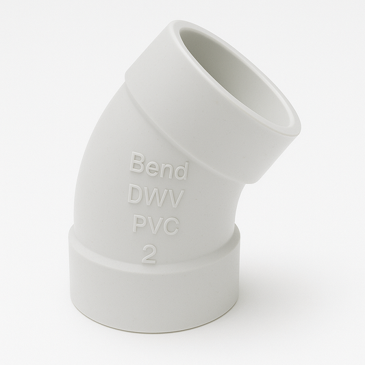 Bend, DWV PVC (45 Degree) 2"