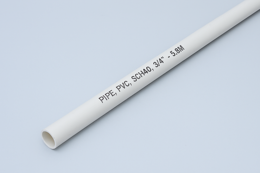 Pipe, PVC, SCH40, 3/4” - 5.8M