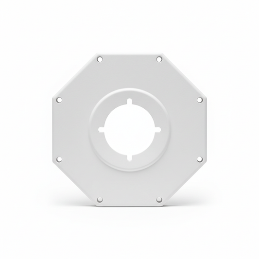 electrical Plate, PVC, Octagonal, 4"