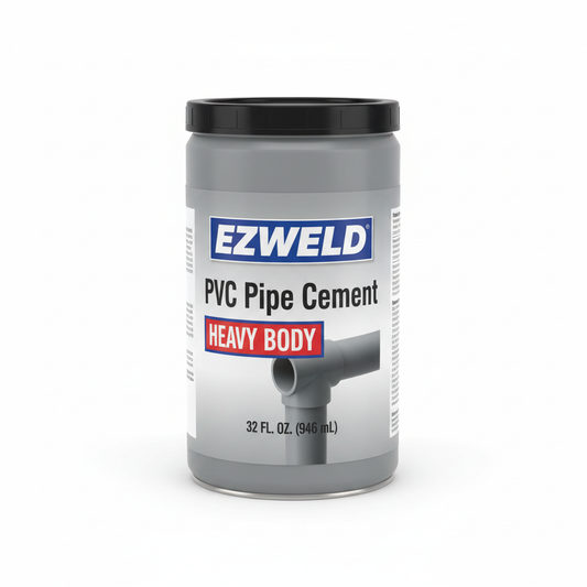 Pipe Cement, PVC, Heavy Body, Gray, 32oz - EZWELD