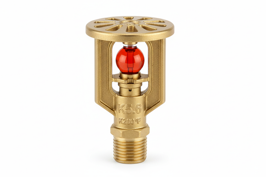 Sprinkler, Quick Response, Upright, Brass, 200F, K5.6