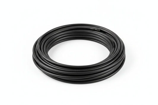 Wire, Single, PVC Coating, Black, 6mm