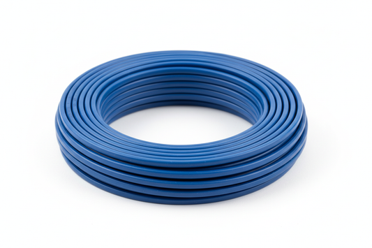 Wire, Single, PVC Coating, blue, 2.5mm