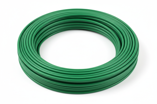 Wire, Single, PVC Coating, Green, 2.5mm